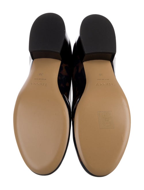 Theory Patent Leather Animal Print Pumps