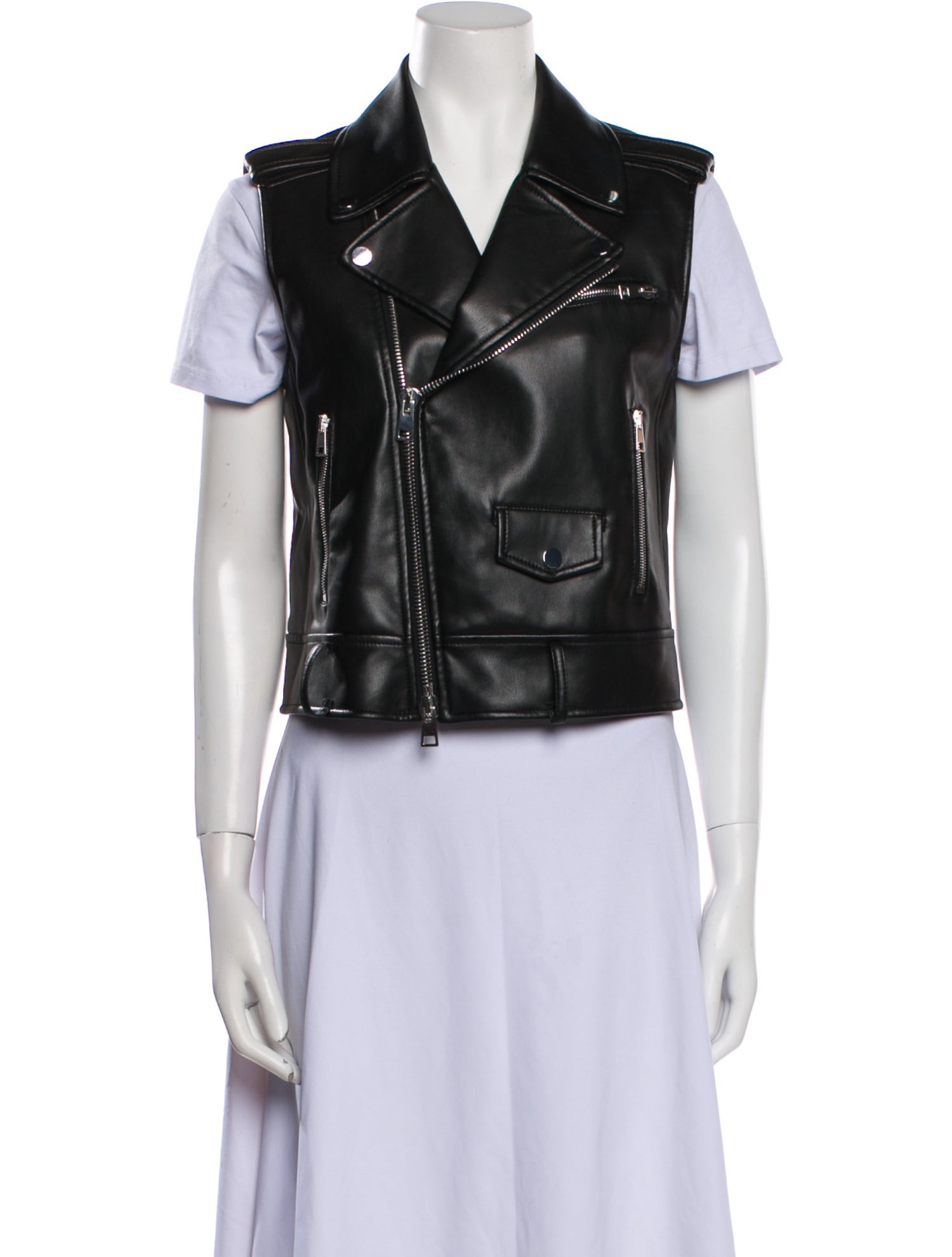 Theory Faux Leather Vest