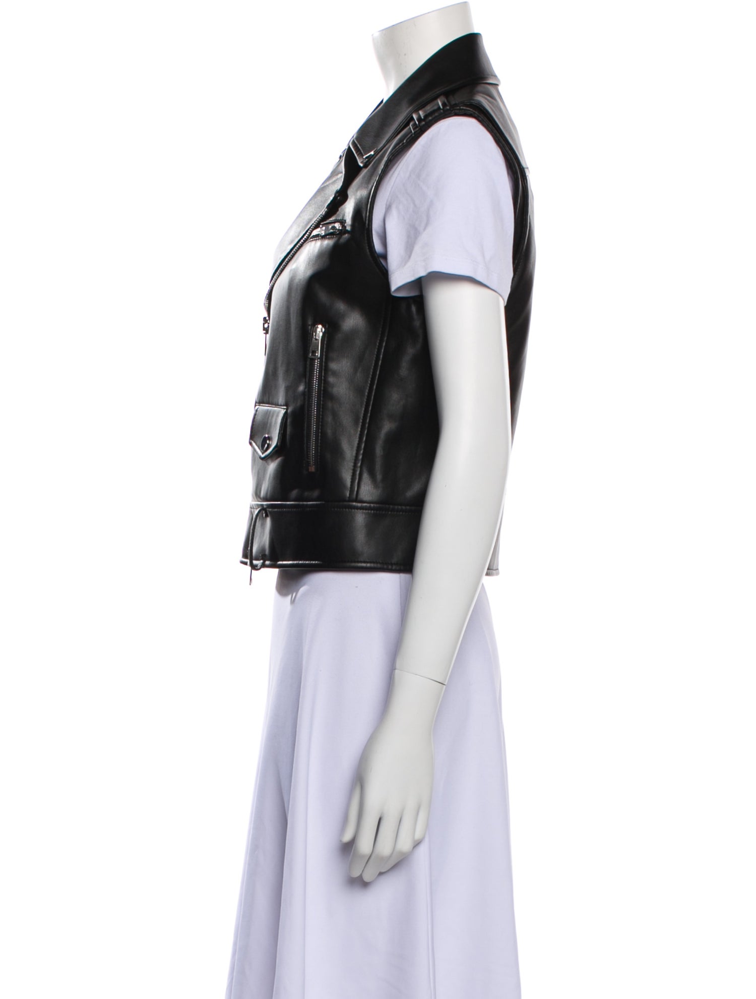 Theory Faux Leather Vest