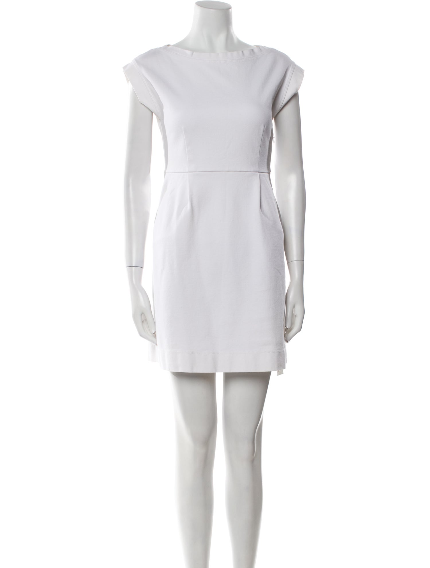 Theory Bateau Neckline Mini Dress