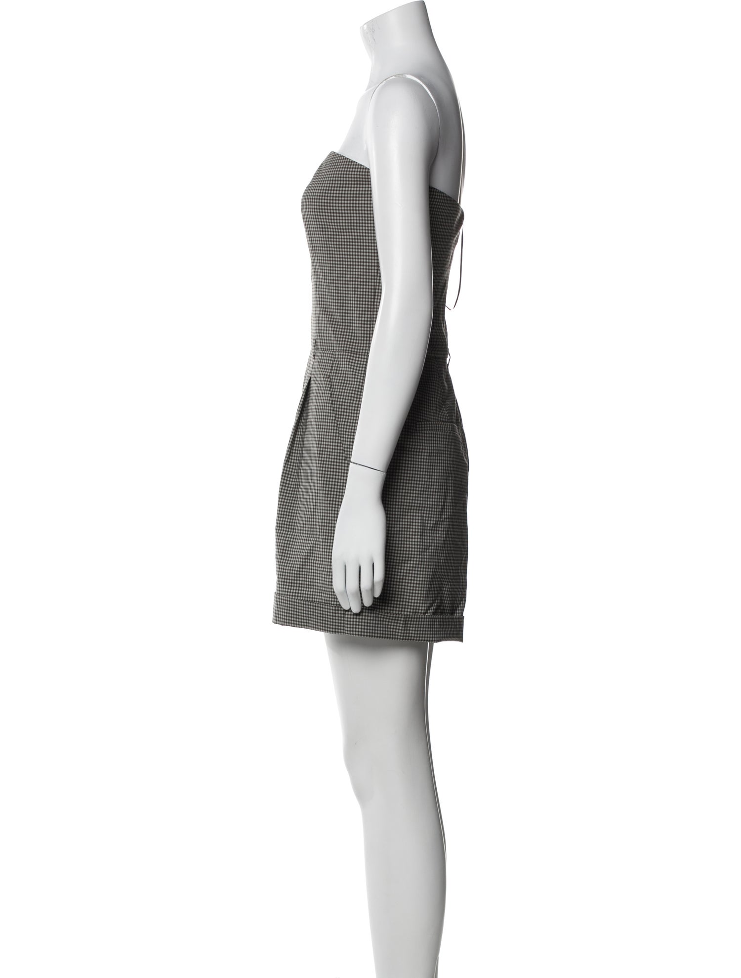 Theory Virgin Wool Plaid Print Romper w/ Tags