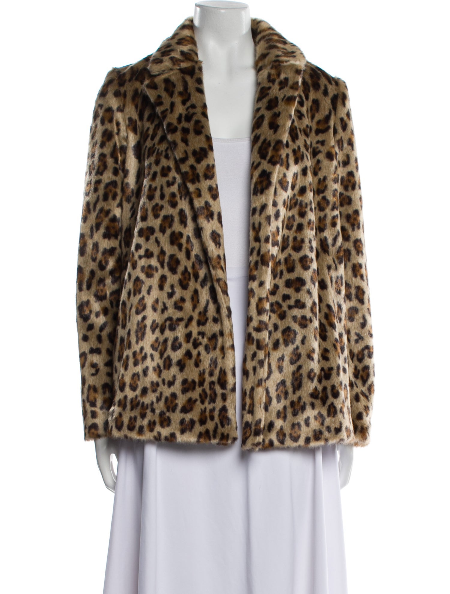 Theory Animal Print Faux Fur Jacket