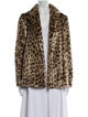 Theory Animal Print Faux Fur Jacket
