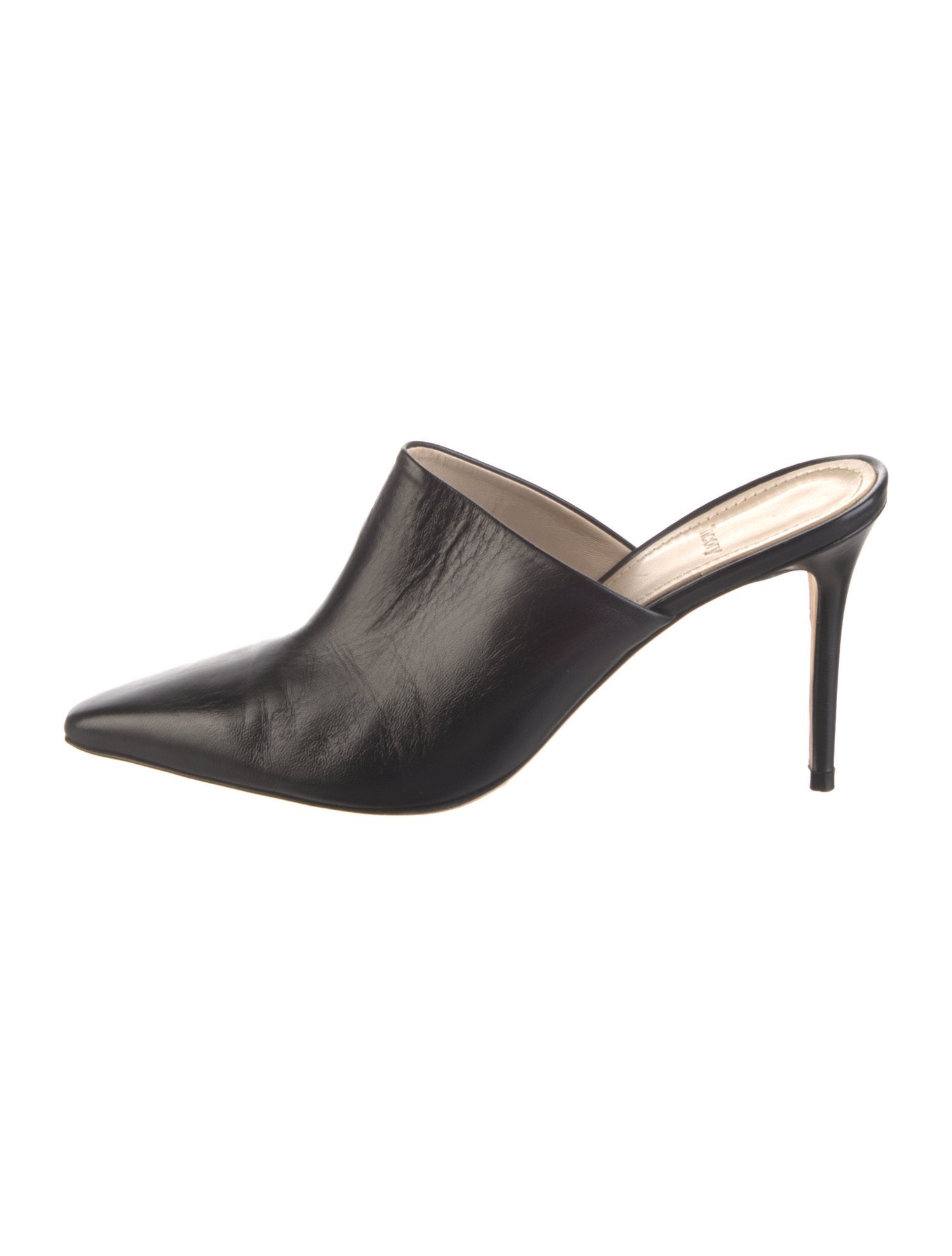 Theory Leather Animal Print Mules