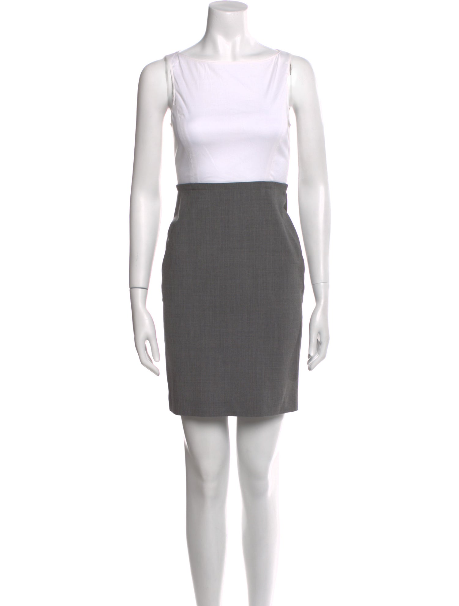 Theory Bateau Neckline Mini Dress