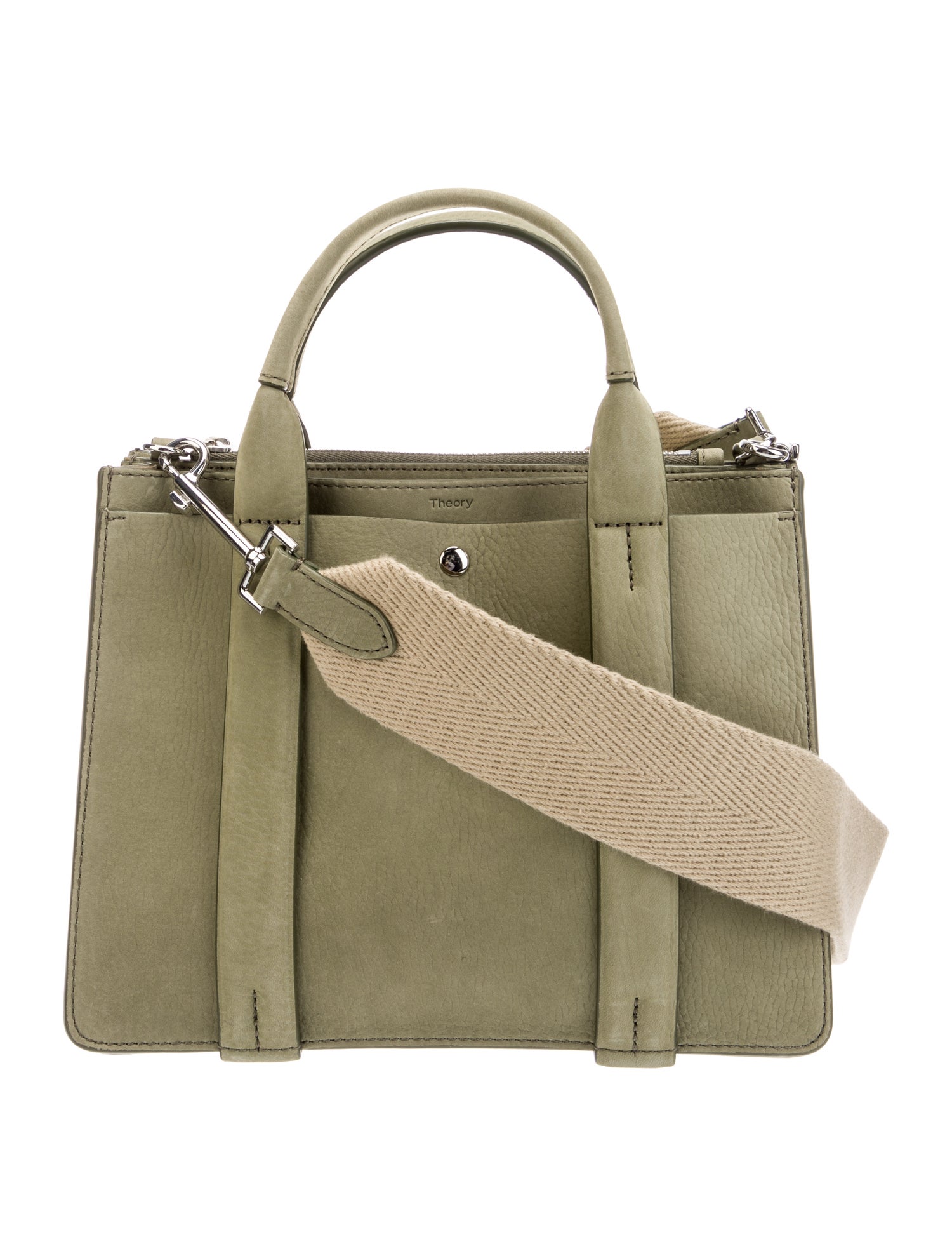 Theory Leather Top Handle Bag