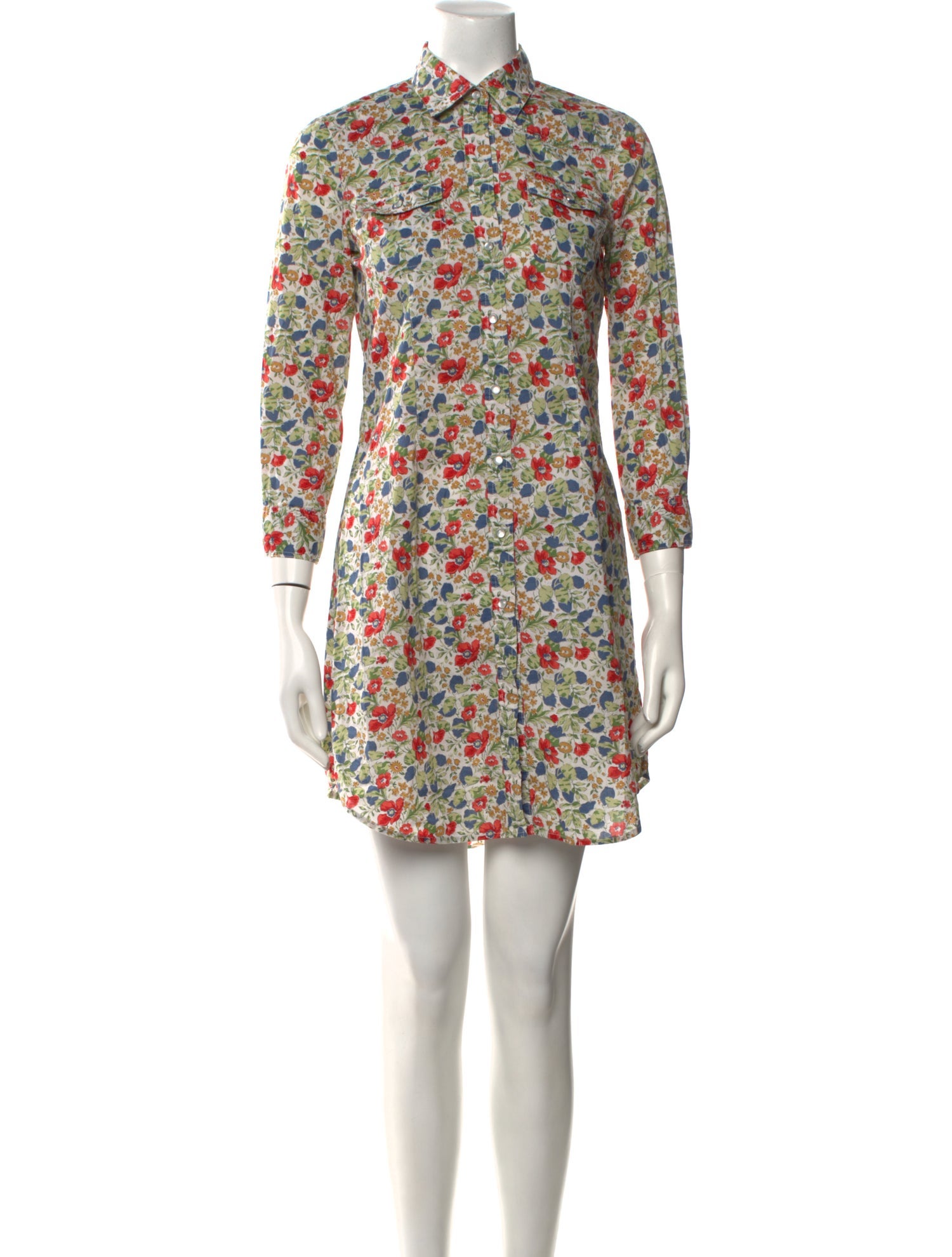 Theory Floral Print Mini Dress