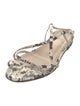 Theory Embossed Leather Animal Print Sandals