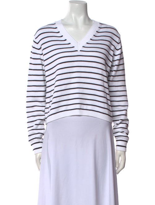 Theory Striped V-Neck Sweater