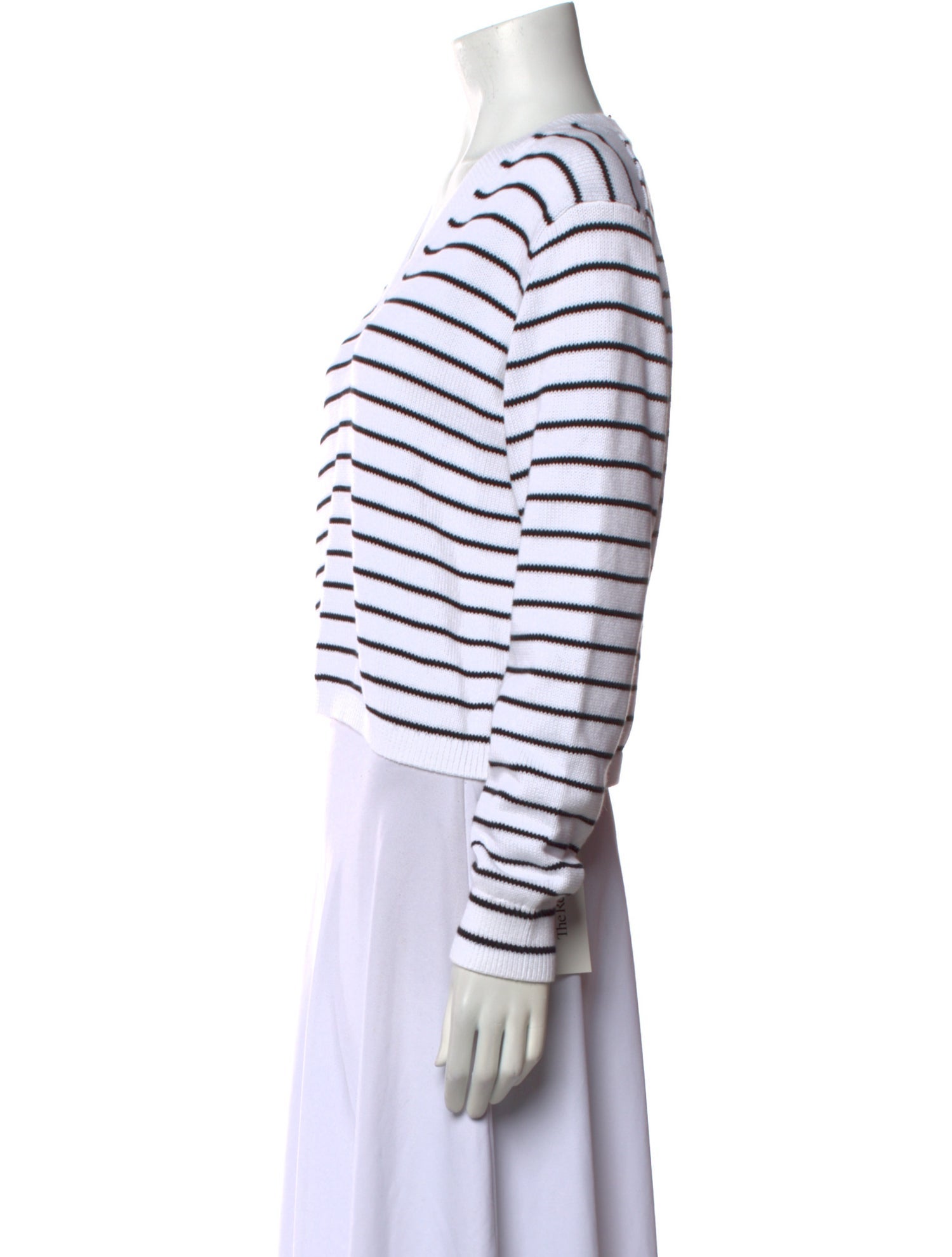 Theory Striped V-Neck Sweater