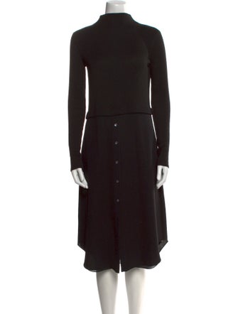 Theory Mock Neck Midi Length Dress