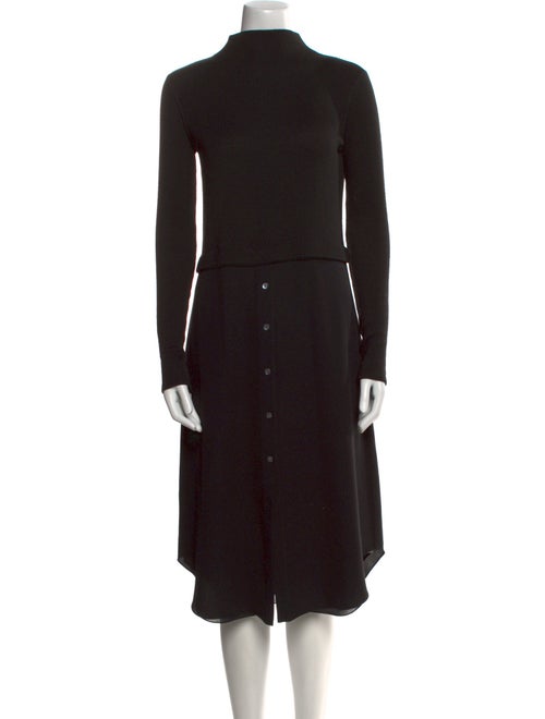 Theory Mock Neck Midi Length Dress