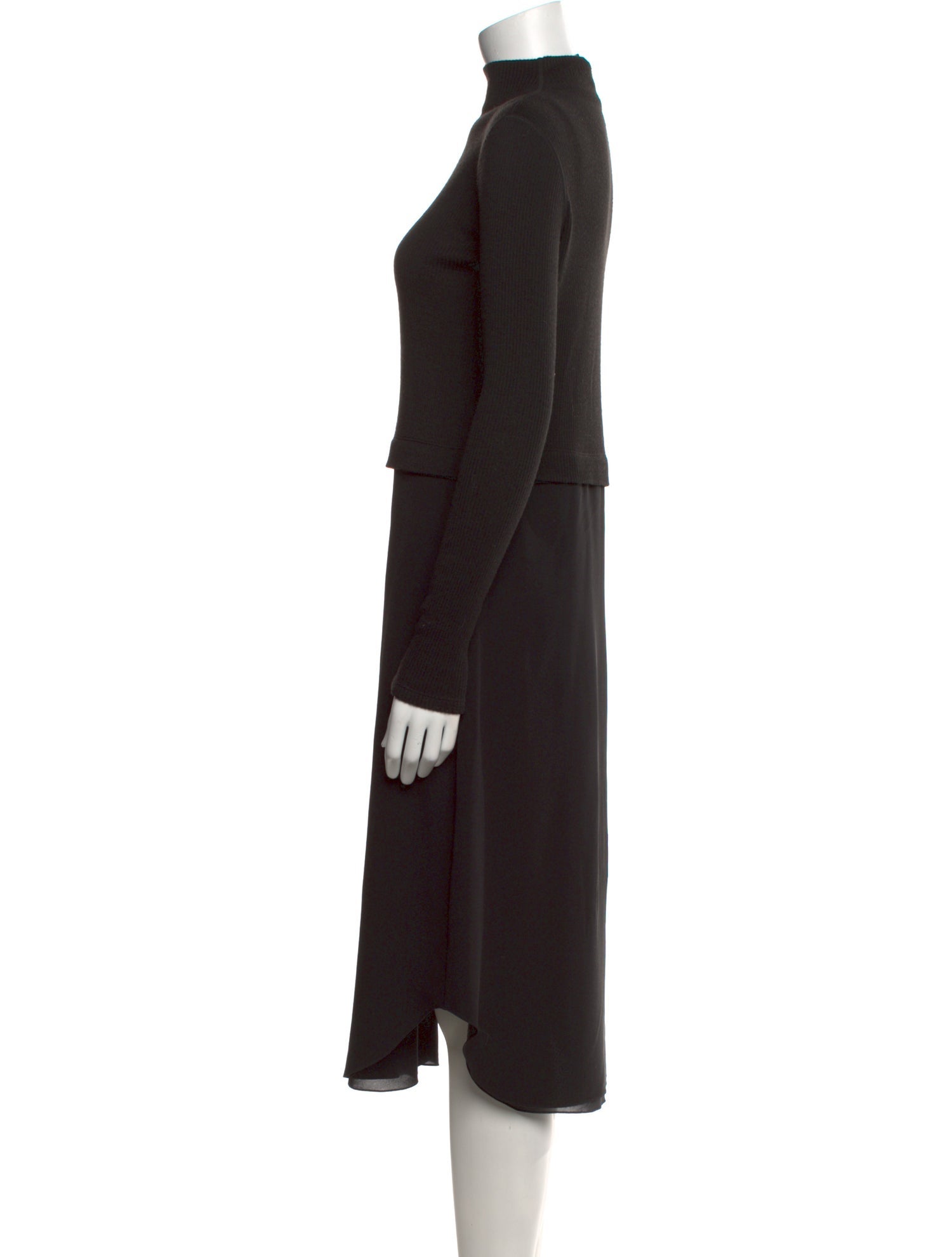 Theory Mock Neck Midi Length Dress