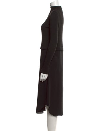 Theory Mock Neck Midi Length Dress