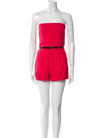 Theory Linen Strapless Romper