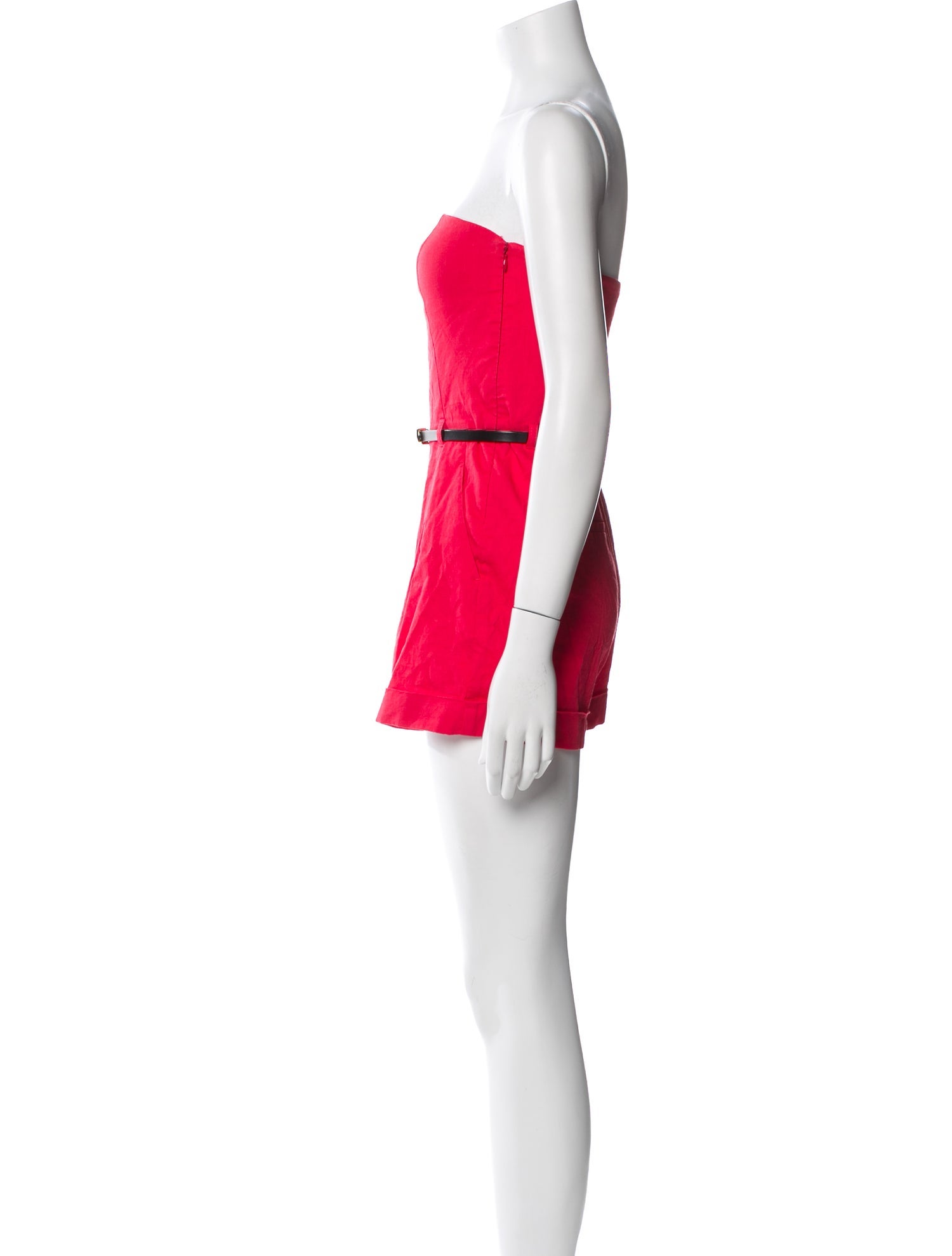 Theory Linen Strapless Romper