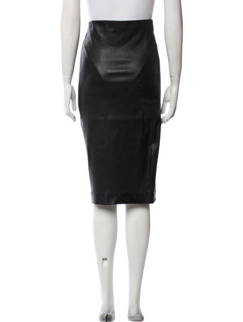 Theory Lambskin Knee-Length Skirt