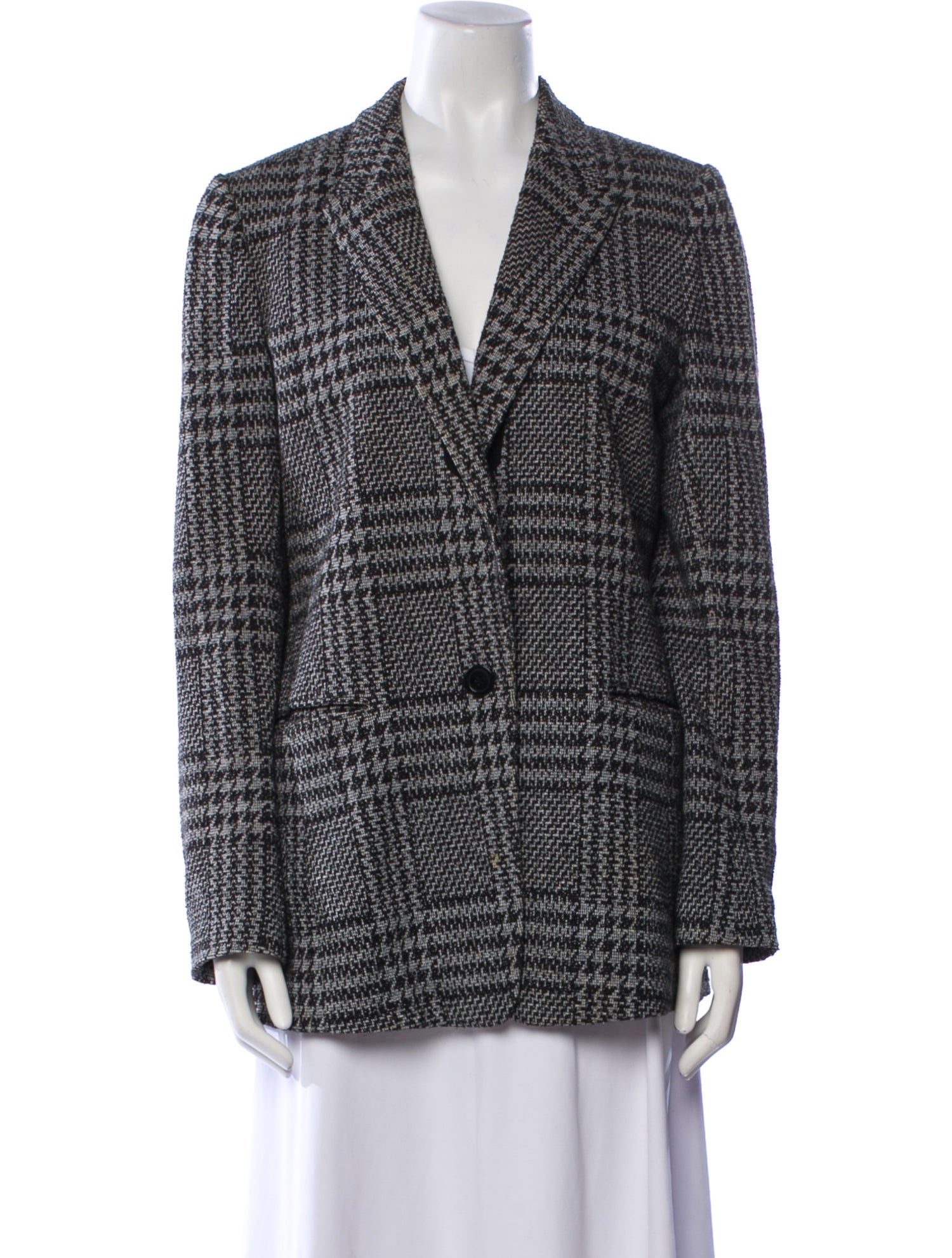Theory Plaid Print Blazer