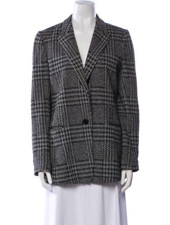 Theory Plaid Print Blazer