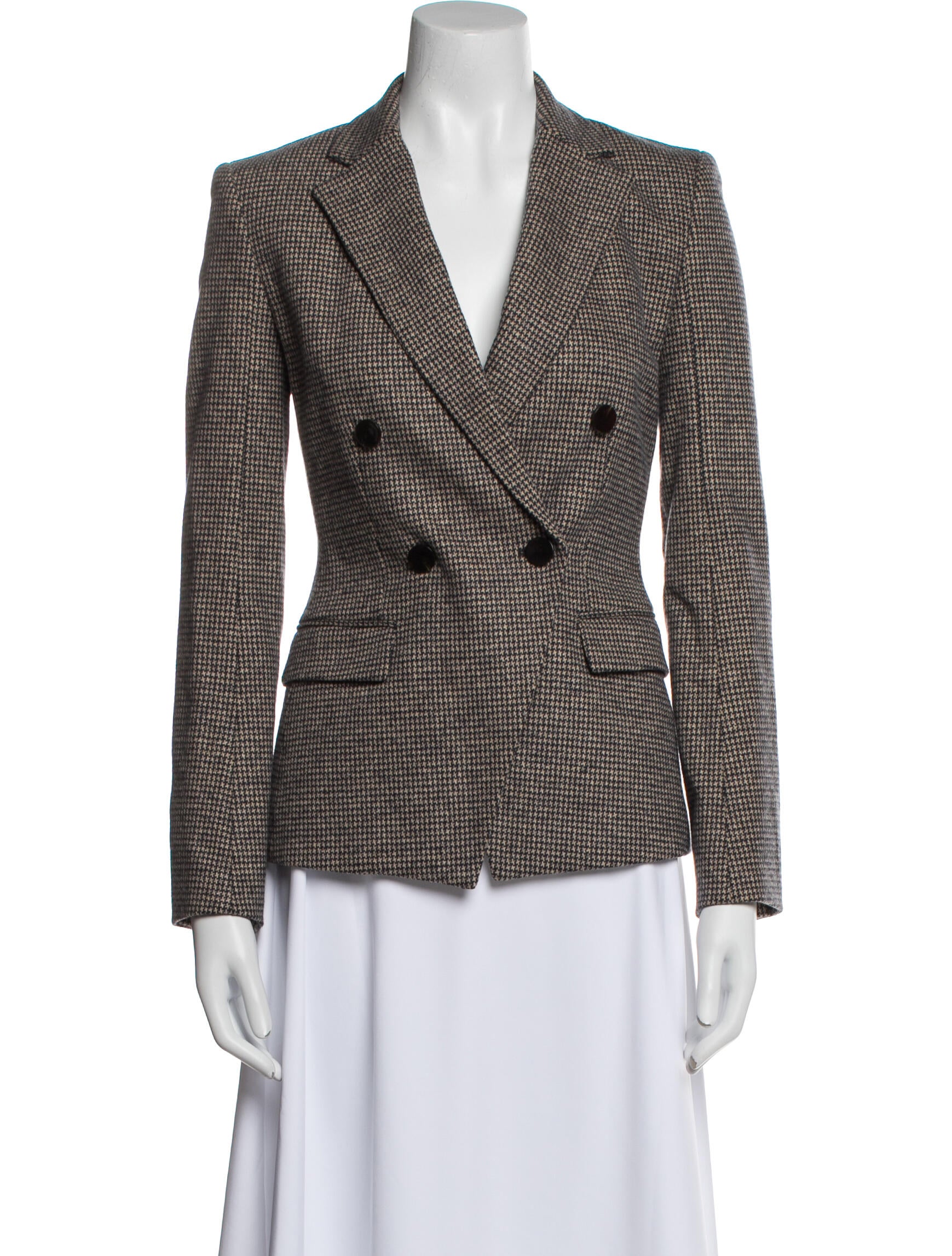 Theory Wool Plaid Print Blazer