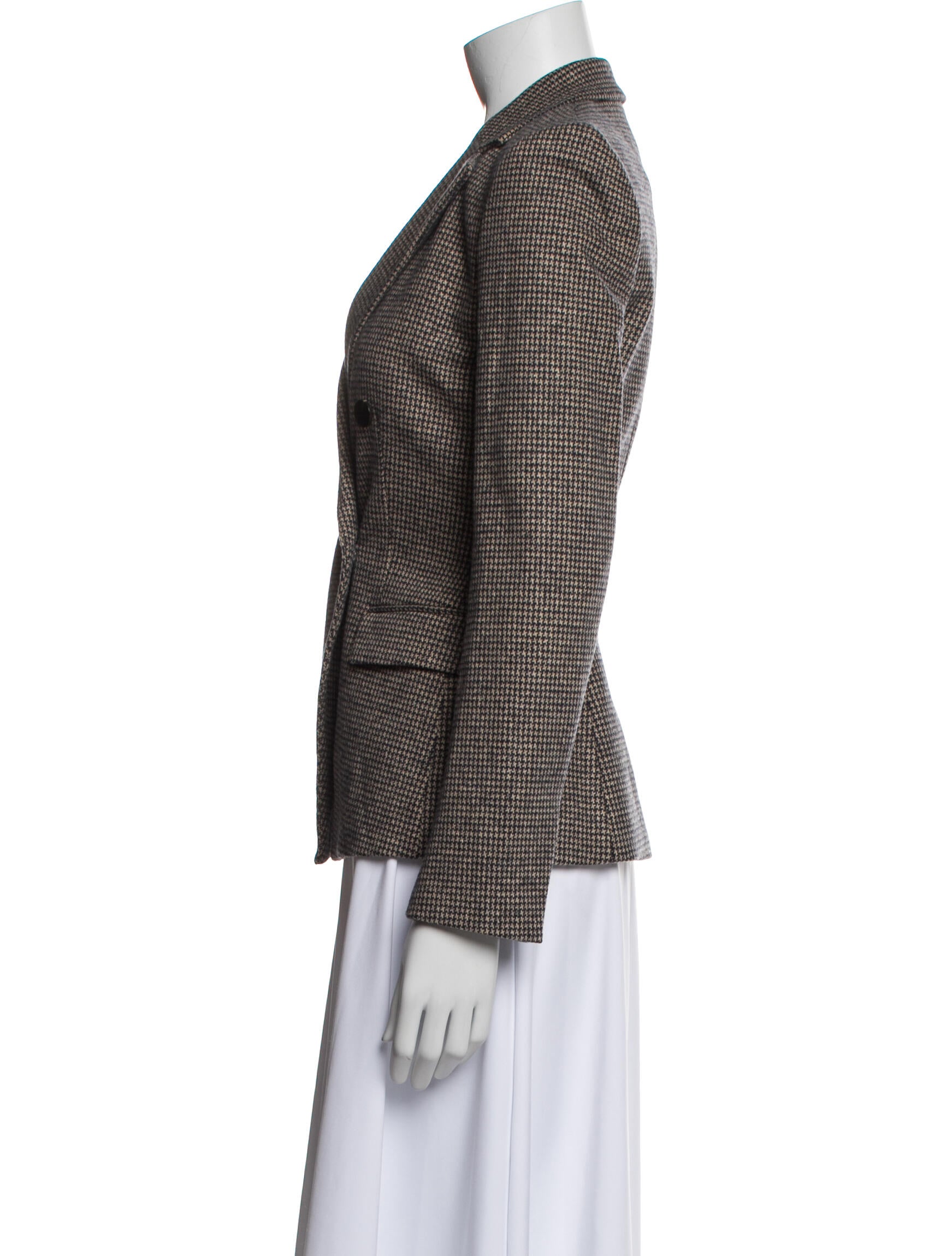 Theory Wool Plaid Print Blazer