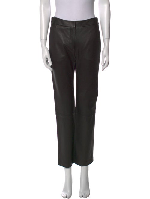 Theory Lamb Leather Straight Leg Pants