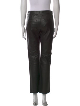Theory Lamb Leather Straight Leg Pants