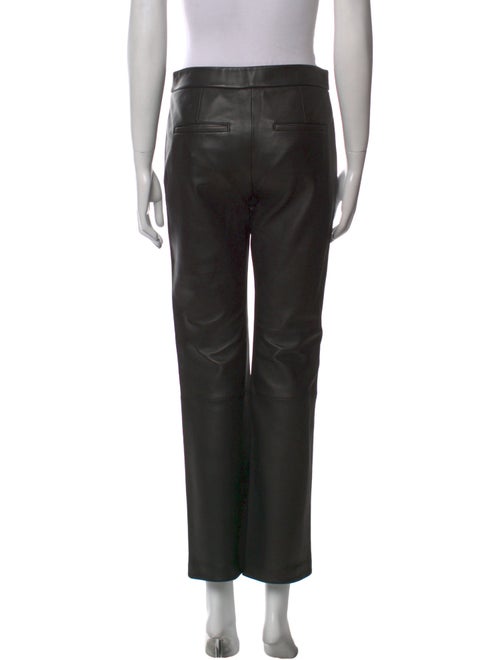 Theory Lamb Leather Straight Leg Pants