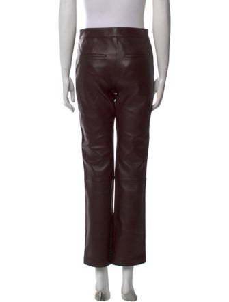 Theory Leather Straight Leg Pants