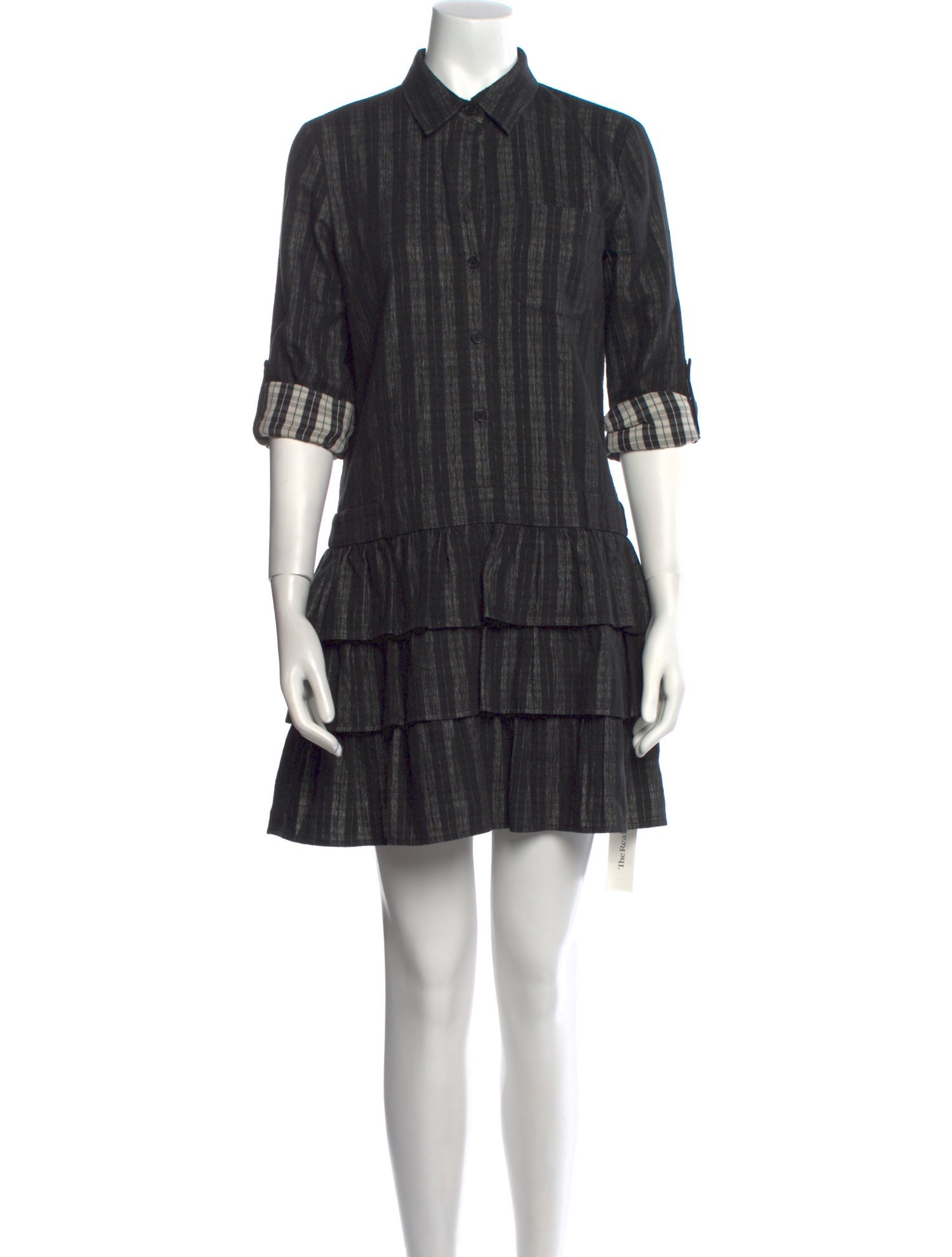 Theory Plaid Print Mini Dress