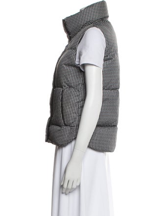 Theory Nylon Plaid Print Down Jacket