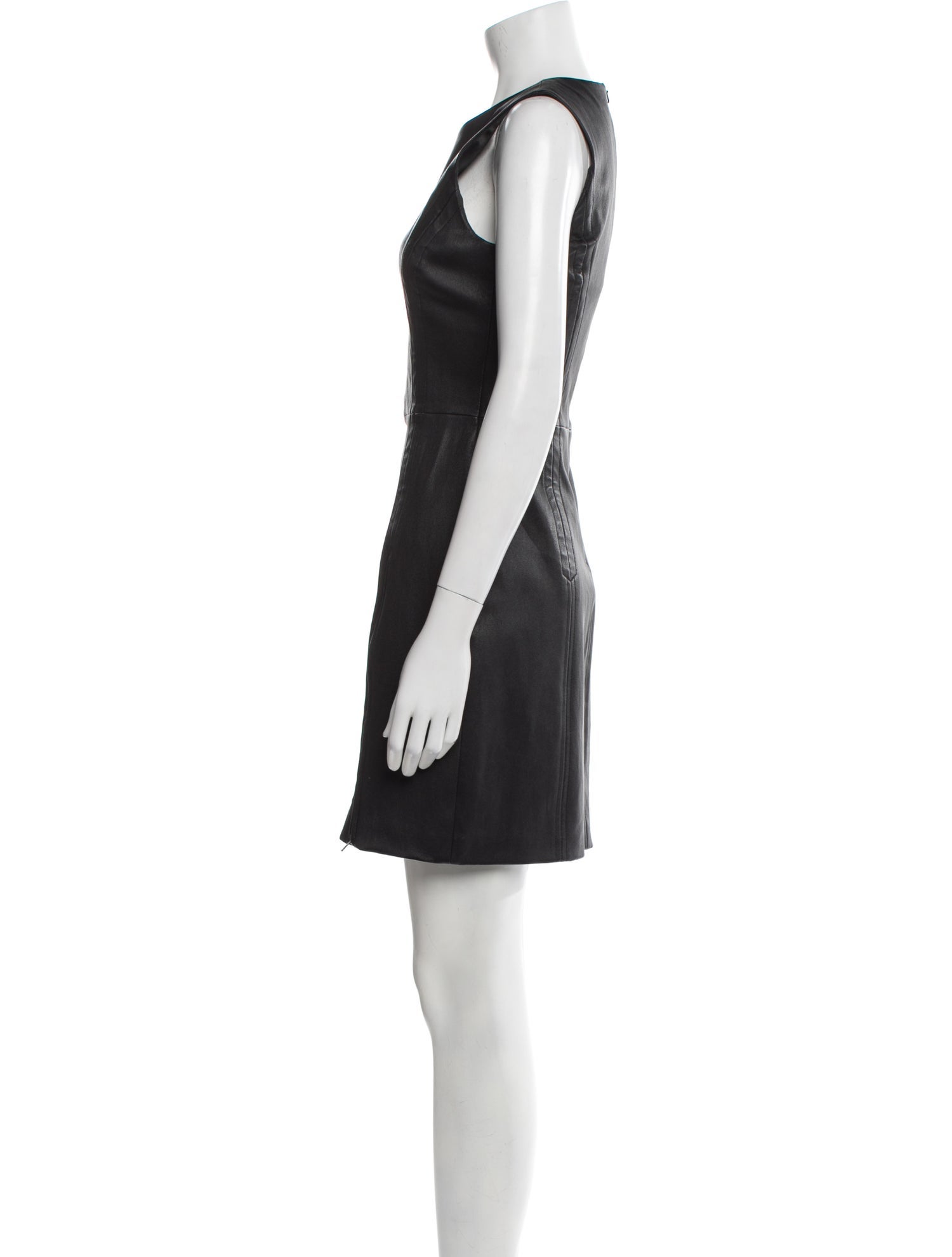 Theory Lamb Leather Mini Dress