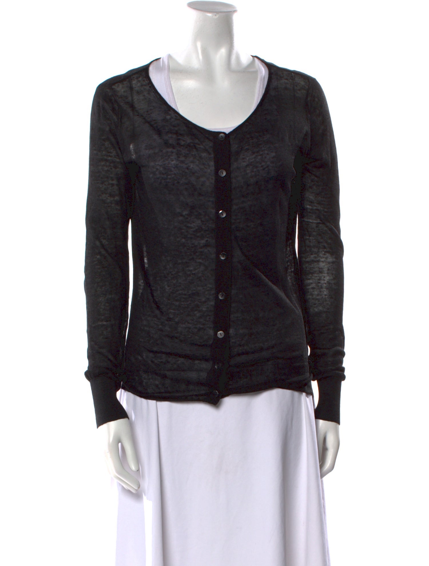 Theory Linen Scoop Neck Sweater