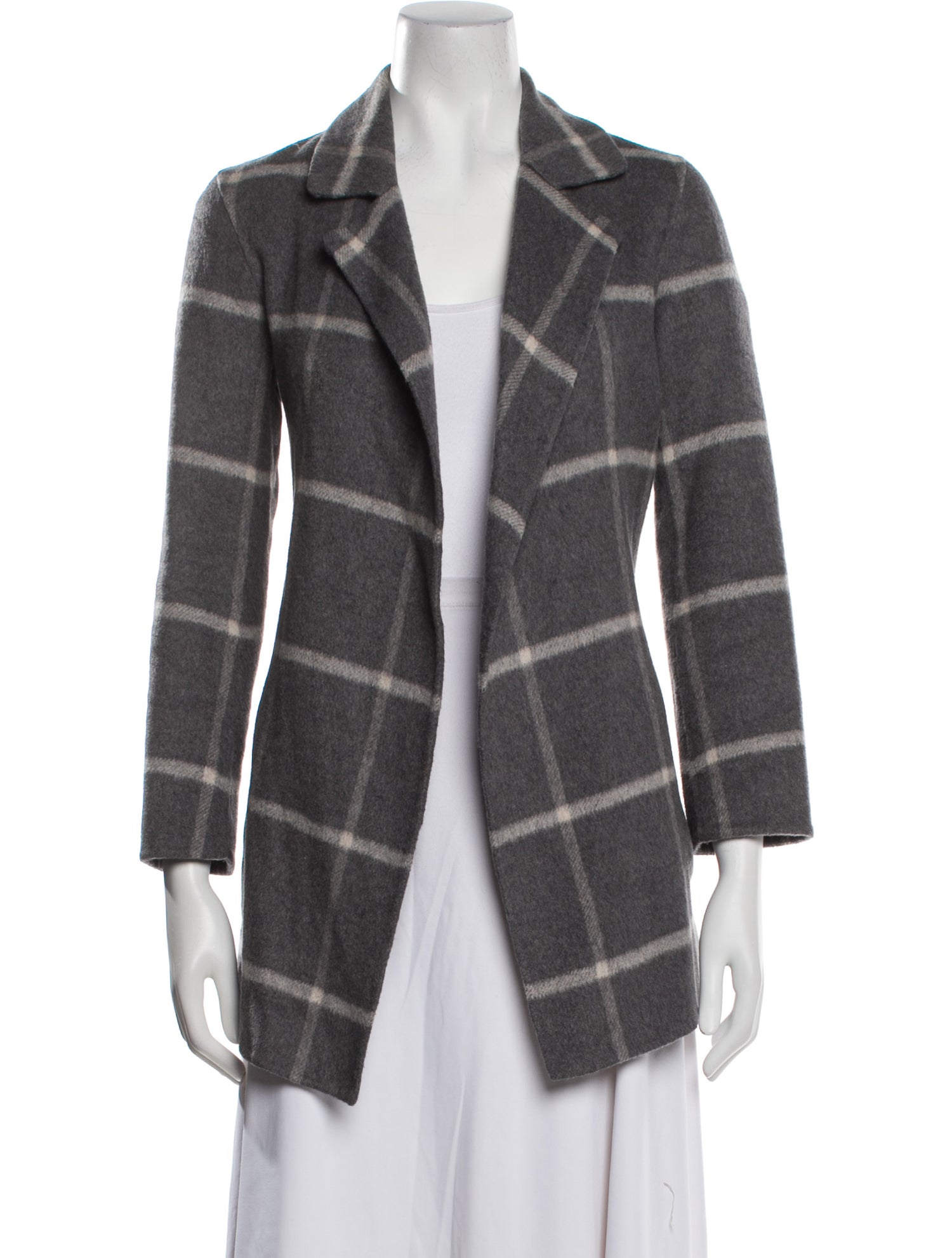 Theory Wool Plaid Print Blazer