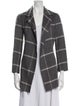 Theory Wool Plaid Print Blazer