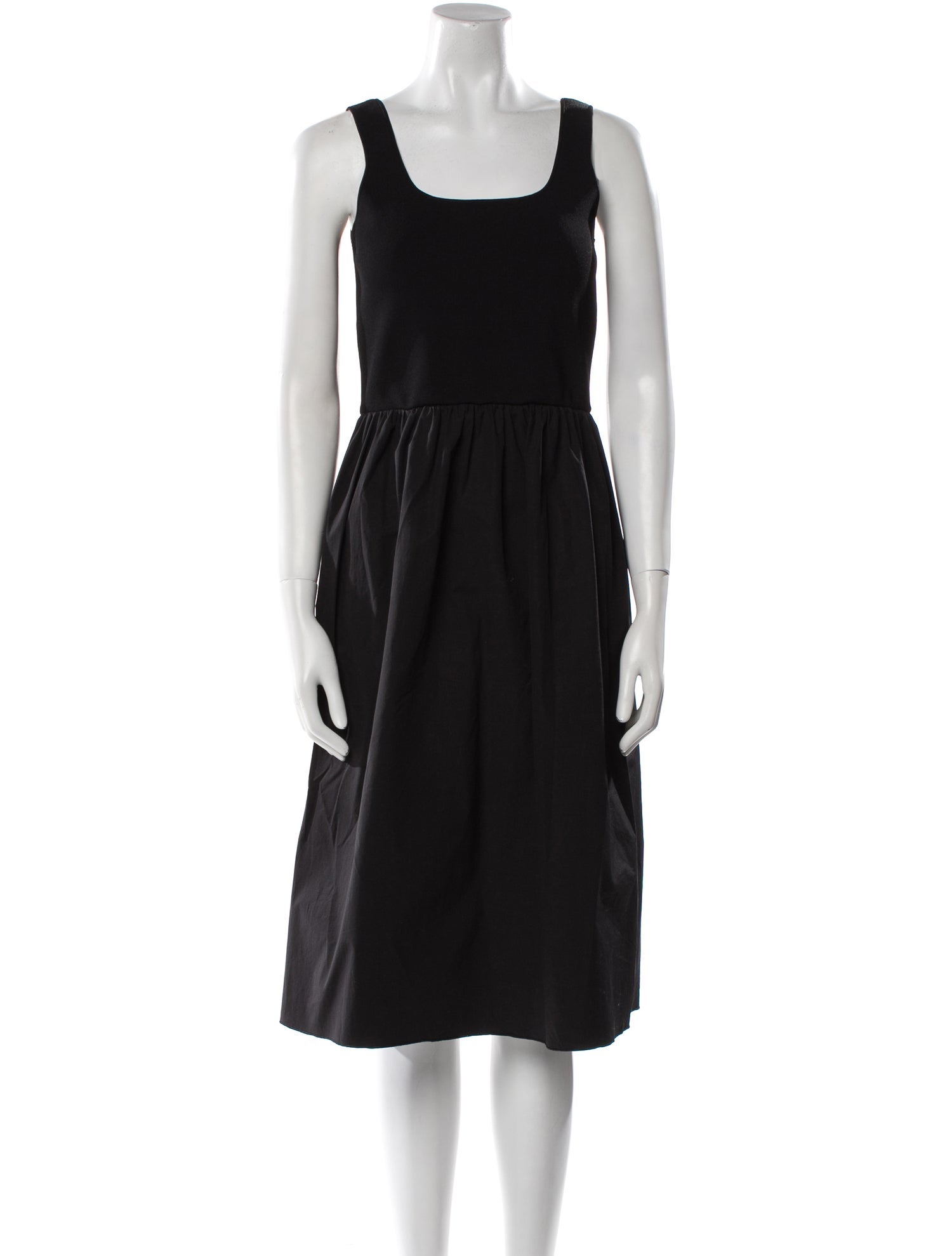 Theory Square Neckline Midi Length Dress