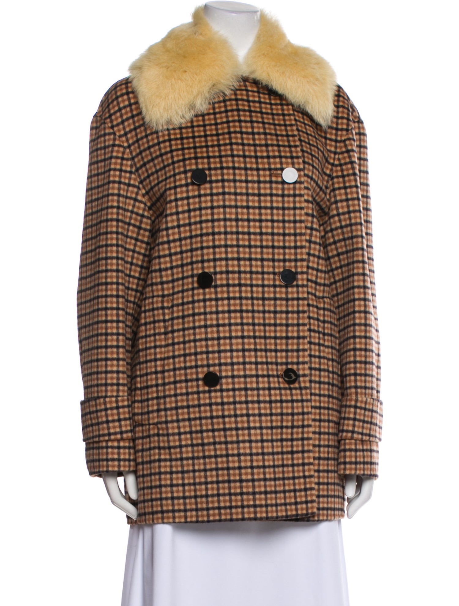 Theory Plaid Print Coat