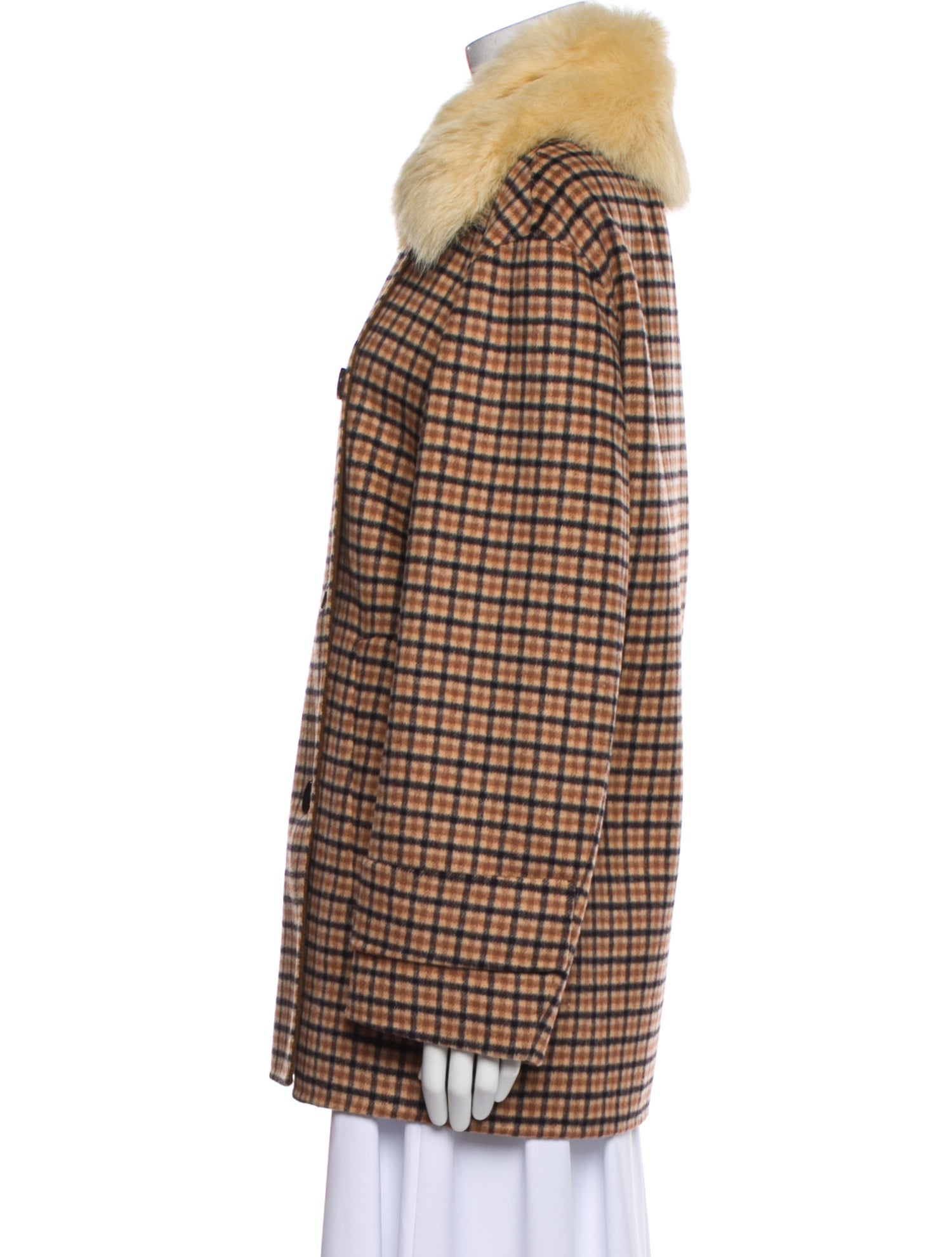 Theory Plaid Print Coat
