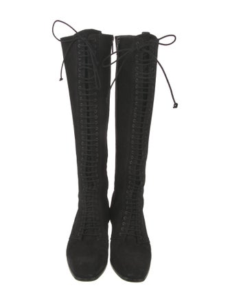 Theory Suede Lace-Up Boots