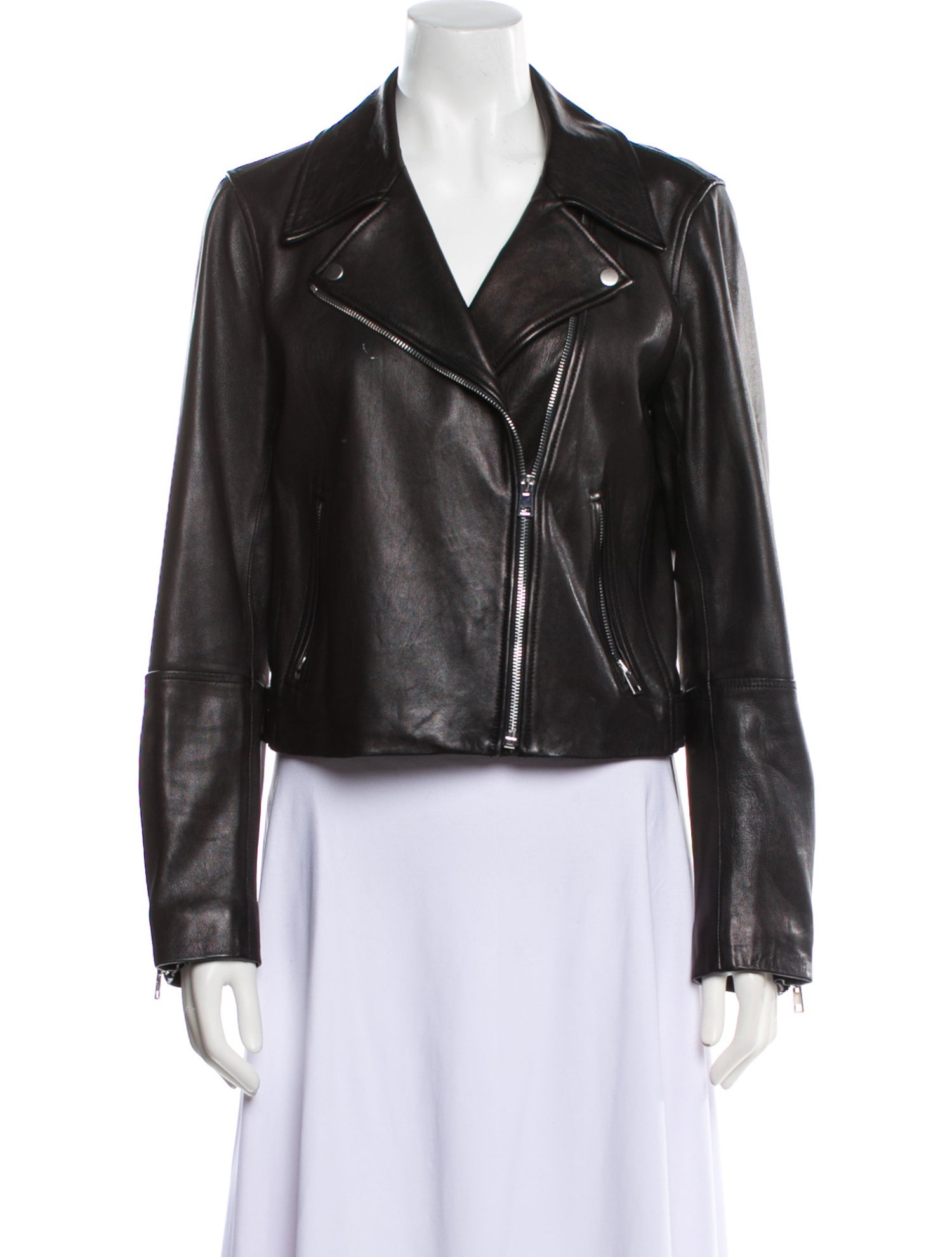 Theory Lamb Leather Biker Jacket
