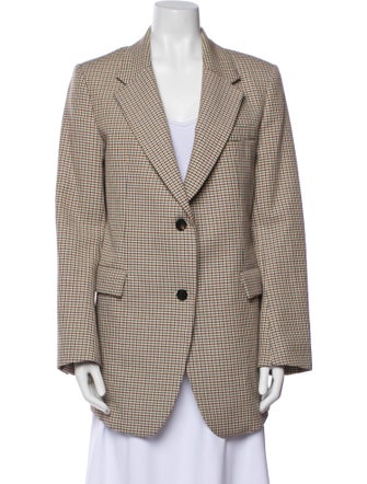 Theory Plaid Print Blazer