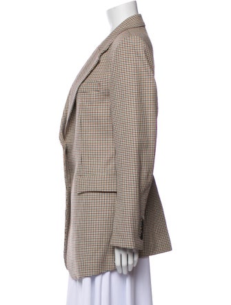 Theory Plaid Print Blazer