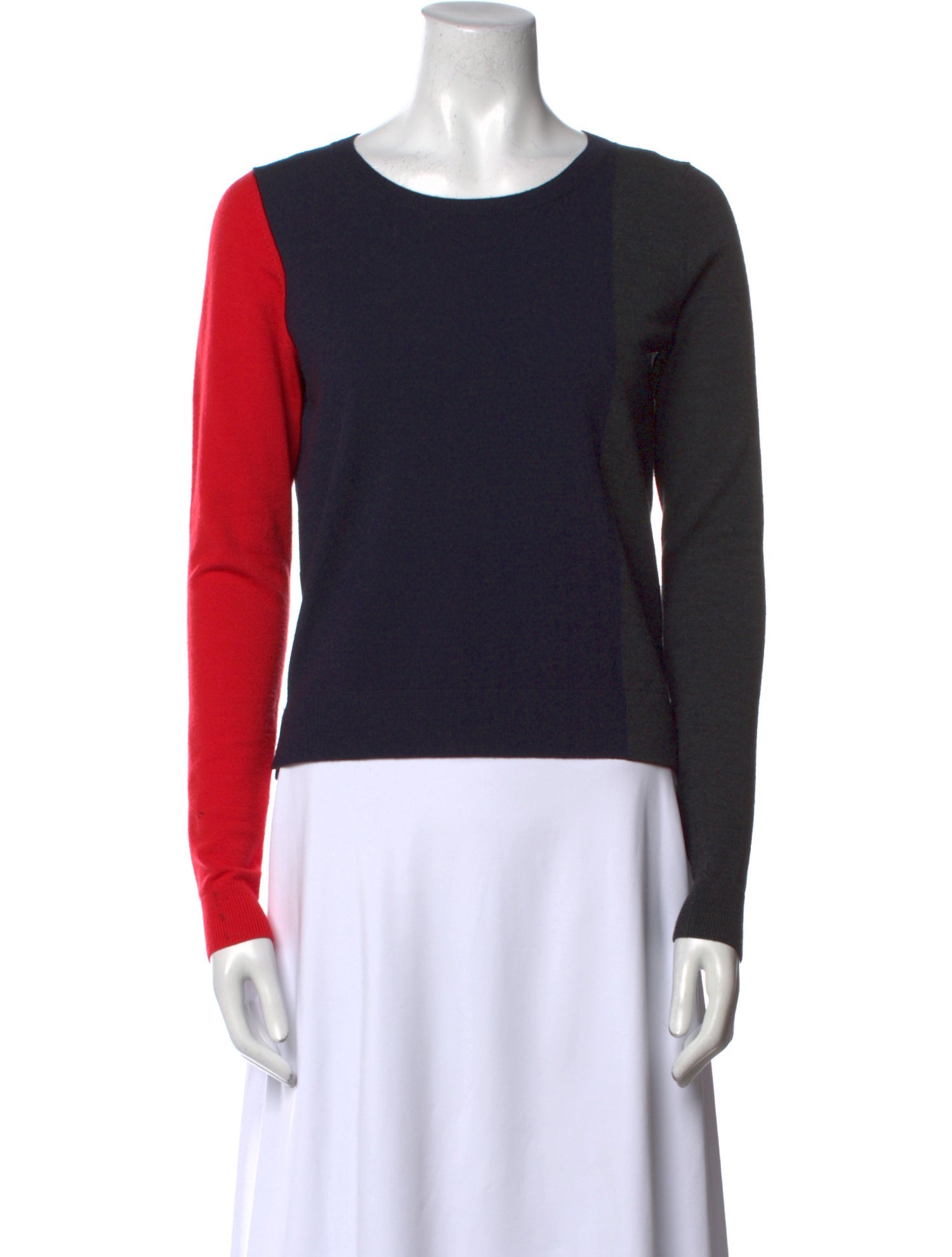 Theory Wool Colorblock Pattern Sweater