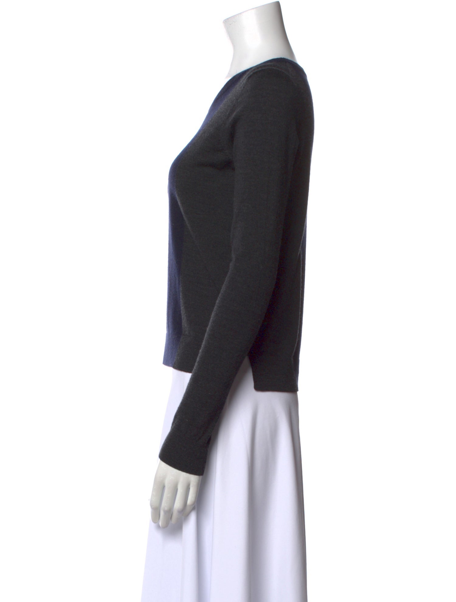 Theory Wool Colorblock Pattern Sweater