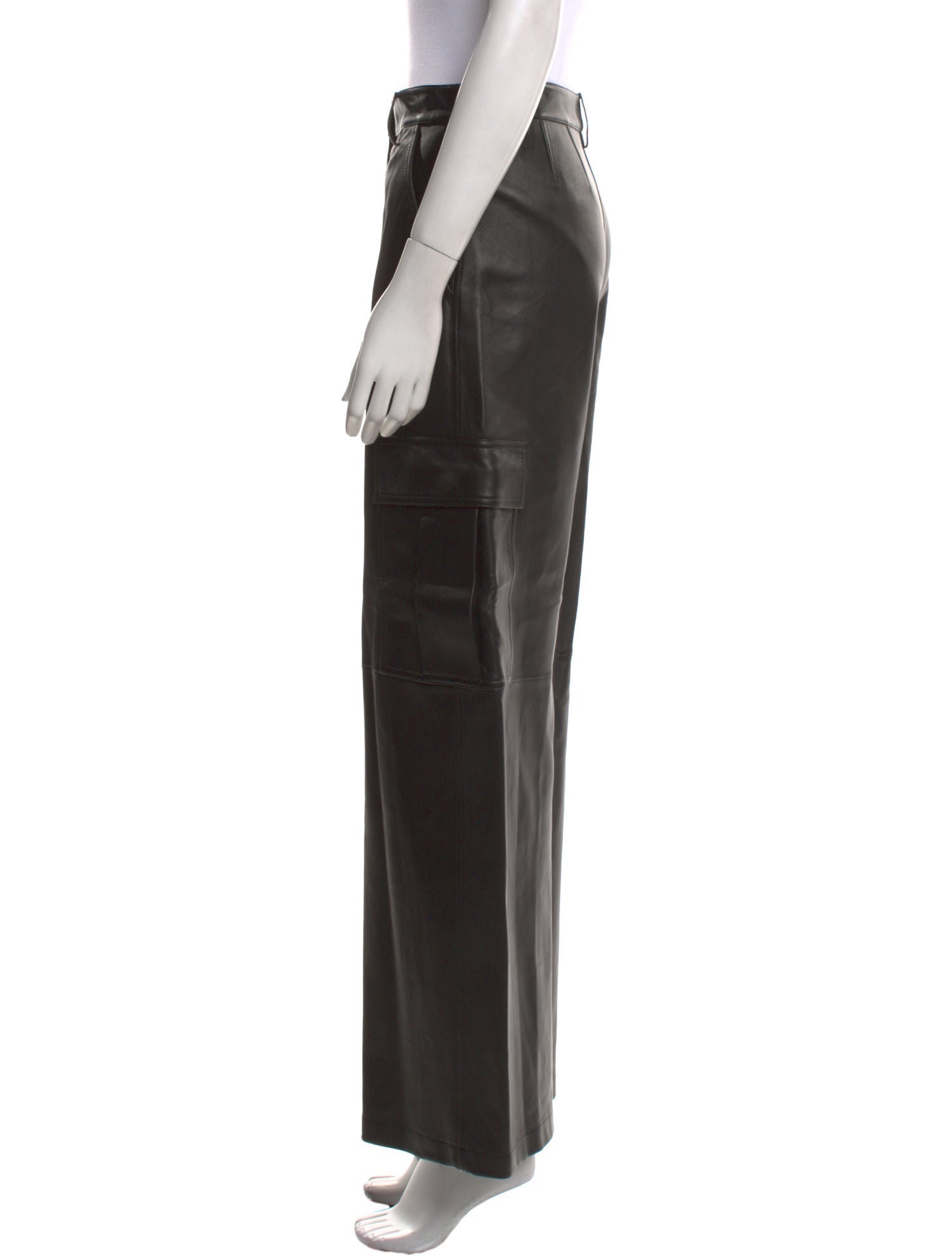 Theory Leather Wide Leg Pants