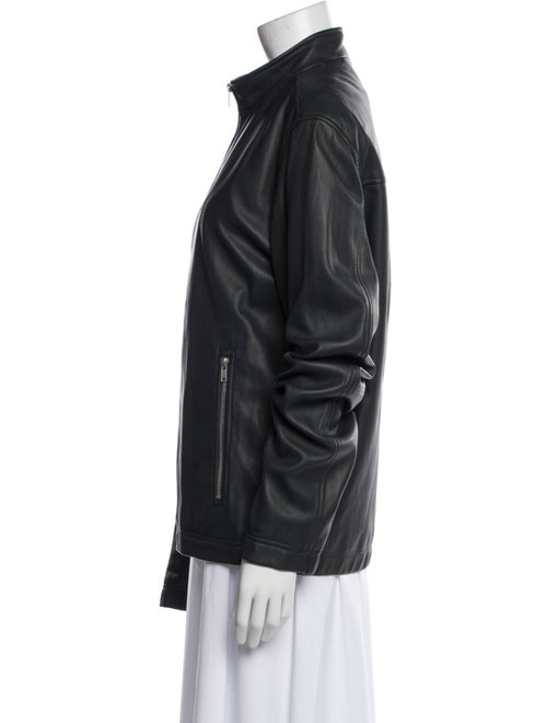 Theory Leather Bomber Jacket