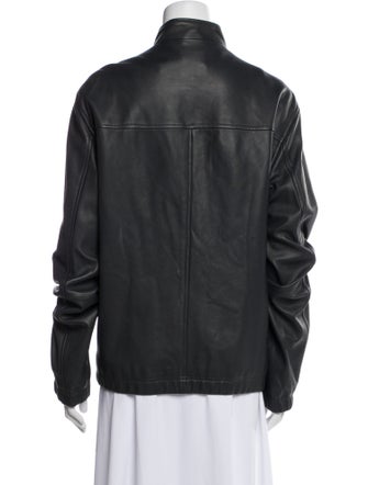 Theory Leather Bomber Jacket