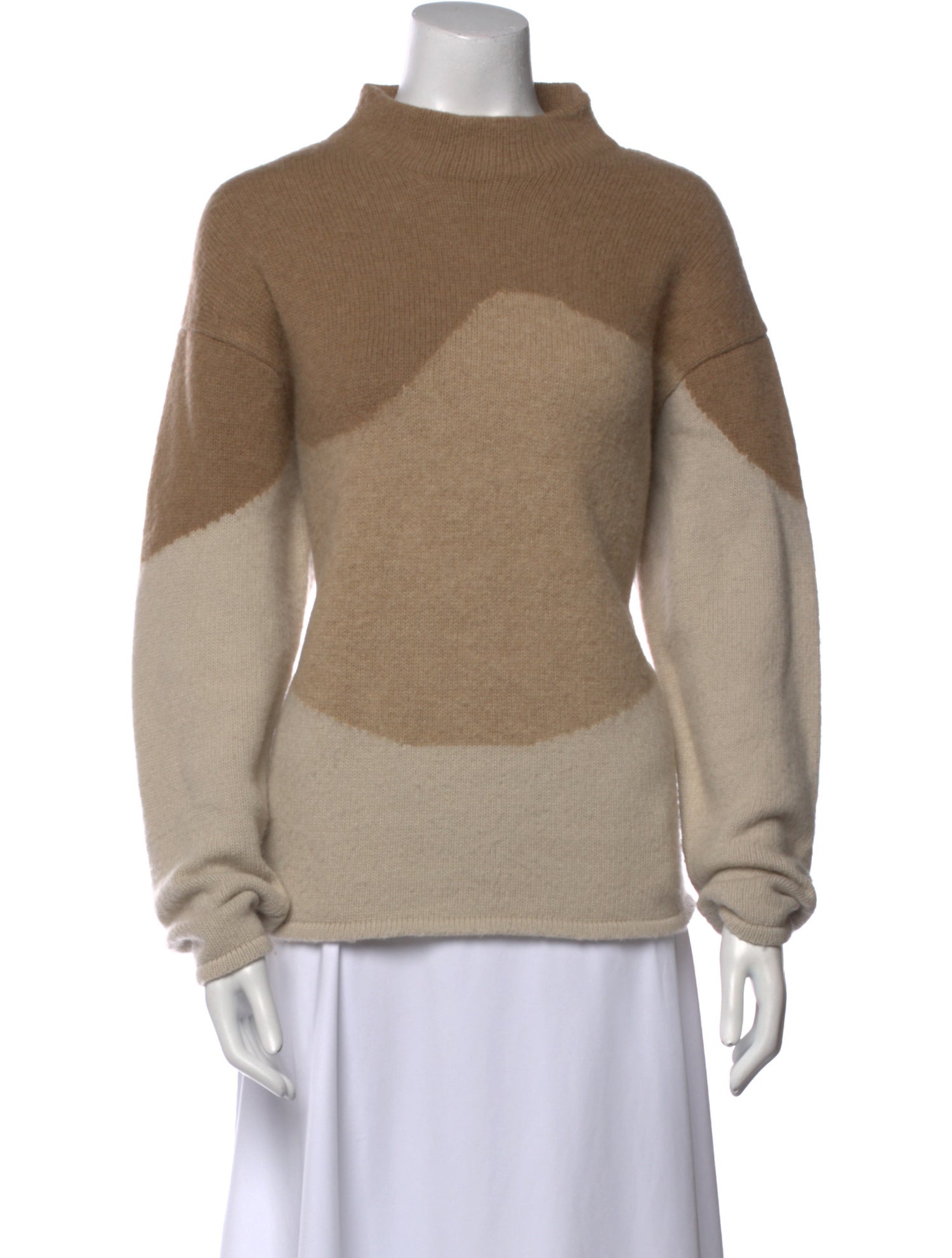 Theory Cashmere Colorblock Pattern Sweater