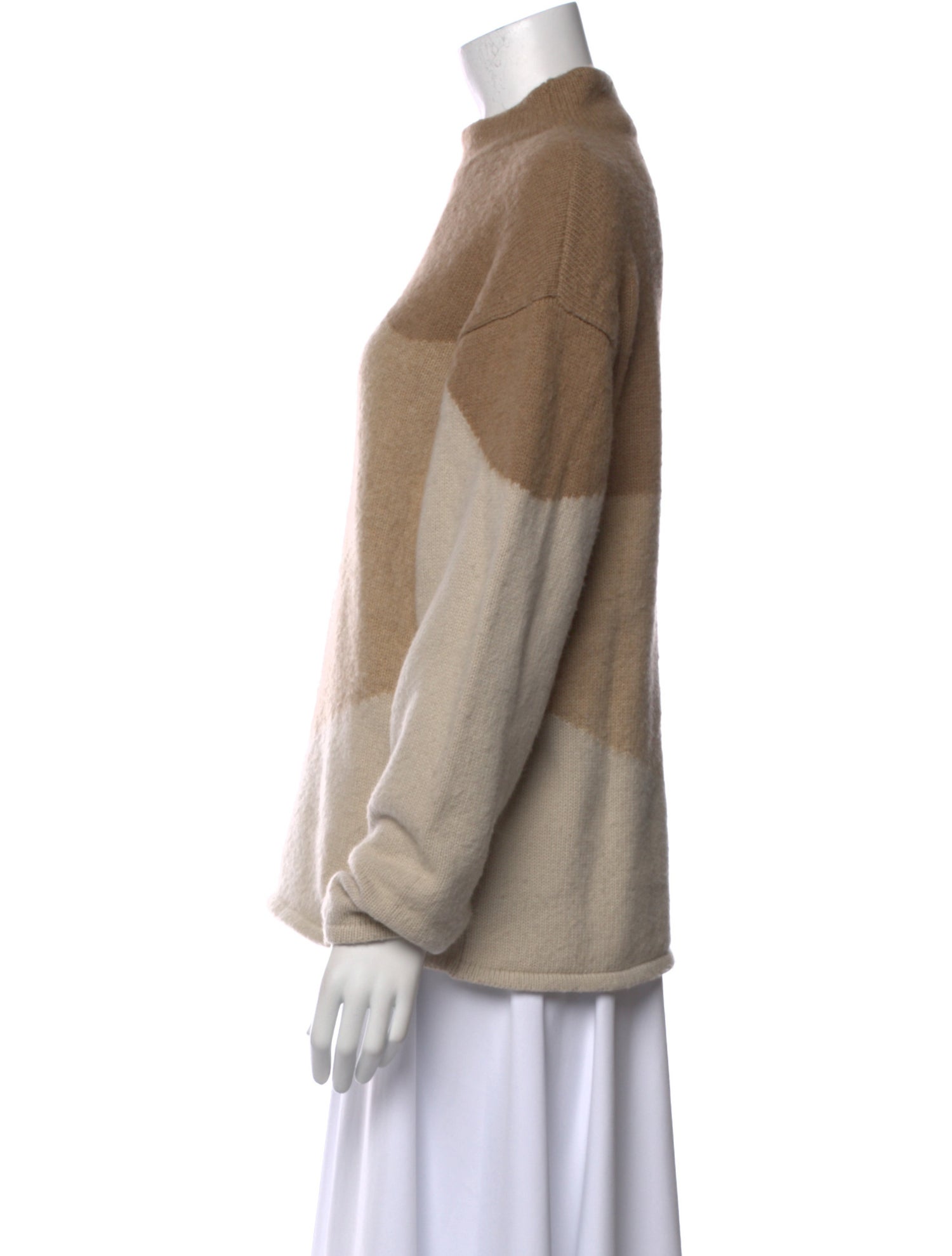 Theory Cashmere Colorblock Pattern Sweater