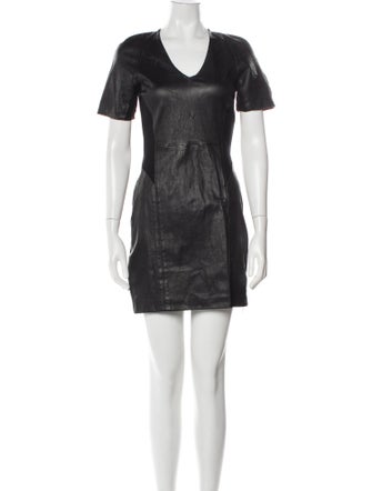 Theory Lamb Leather Mini Dress